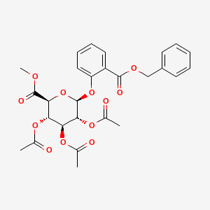 methyl (2S,3S,4S,5R,6S)-3,4,5-triacetyloxy-6-(2-phenylmethoxycarbonylphenoxy)oxane-2-carboxylate