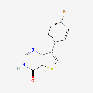 molecular formula C12H7BrN2OS B1384104 7-(4-溴苯基)噻吩并[3,2-d]嘧啶-4(3H)-酮 CAS No. 827614-31-3