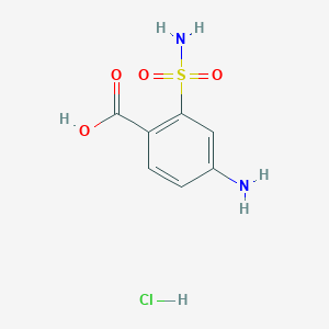 molecular formula C7H9ClN2O4S B1384106 4-氨基-2-磺酰基苯甲酸盐酸盐 CAS No. 2059948-91-1