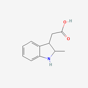 2-(2-methyl-2,3-dihydro-1H-indol-3-yl)acetic acid