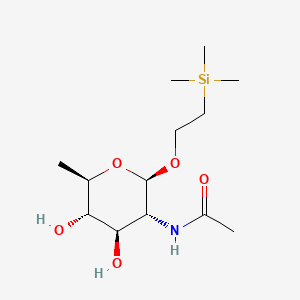 N-((2R,3R,4R,5S,6R)-4,5-Dihydroxy-6-methyl-2-(2-(trimethylsilyl)ethoxy)tetrahydro-2H-pyran-3-yl)acetamide