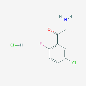 molecular formula C8H8Cl2FNO B1384111 2-氨基-1-(5-氯-2-氟苯基)乙酮盐酸盐 CAS No. 2059941-79-4