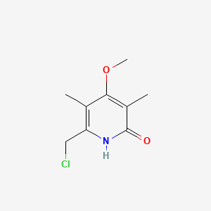 molecular formula C9H12ClNO2 B13841115 2-Chloromethyl-4-methoxy-3,5-dimethyl-6-hydroxypyridine 