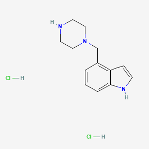 molecular formula C13H19Cl2N3 B1384113 4-[(哌嗪-1-基)甲基]-1H-吲哚二盐酸盐 CAS No. 2060063-06-9