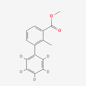 molecular formula C15H14O2 B13841147 2-Methyl-3-phenylbenzoic Acid-d5 Methyl Ester 