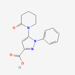 5-(2-Oxopiperidin-1-yl)-1-phenylpyrazole-3-carboxylic acid