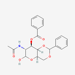 molecular formula C22H23NO7 B13841167 2-Acetamido-3-benzoyl-4,6-O-benzylidene-2-deoxy-D-galactopyranose 