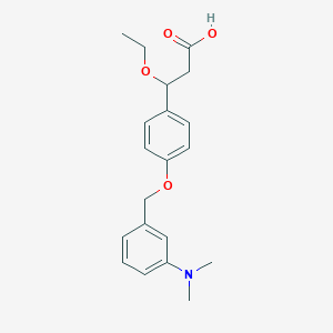 molecular formula C20H25NO4 B13841181 3-[4-[[3-(Dimethylamino)phenyl]methoxy]phenyl]-3-ethoxypropanoic acid 