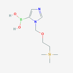 molecular formula C9H19BN2O3Si B13841186 (1-([2-(Trimethylsilyl)ethoxy]methyl)-1H-imidazol-5-YL)boronic acid 