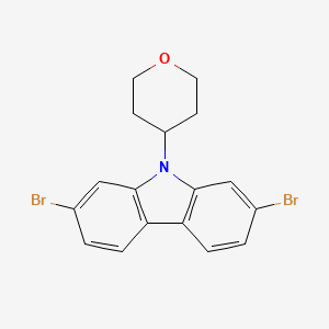 2,7-dibromo-9-(tetrahydro-2H-pyran-4-yl)-9H-carbazole