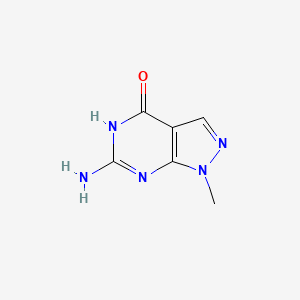 molecular formula C6H7N5O B1384120 6-氨基-1-甲基-1H-吡唑并[3,4-d]嘧啶-4(7H)-酮 CAS No. 5399-91-7