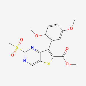 Methyl 7-(2,5-dimethoxyphenyl)-2-methylsulfonylthieno[3,2-d]pyrimidine-6-carboxylate