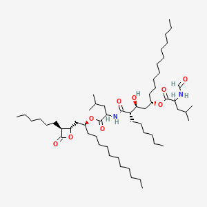 [(7S,8S,10S)-7-[[1-[(2S)-1-[(2S,3S)-3-hexyl-4-oxooxetan-2-yl]tridecan-2-yl]oxy-4-methyl-1-oxopentan-2-yl]carbamoyl]-8-hydroxyhenicosan-10-yl] 2-formamido-4-methylpentanoate