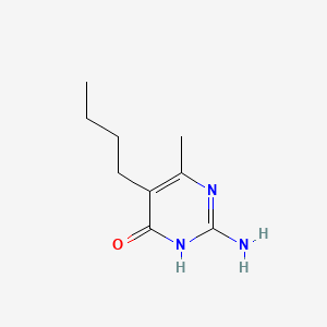 molecular formula C9H15N3O B1384128 2-氨基-5-丁基-6-甲基嘧啶-4-醇 CAS No. 4038-64-6