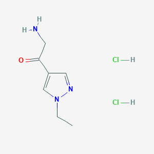 molecular formula C7H13Cl2N3O B1384132 2-氨基-1-(1-乙基-1H-吡唑-4-基)乙酮二盐酸盐 CAS No. 2059941-87-4