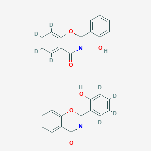 molecular formula C28H18N2O6 B13841341 2-(2,3,4,5-Tetradeuterio-6-hydroxyphenyl)-1,3-benzoxazin-4-one;5,6,7,8-tetradeuterio-2-(2-hydroxyphenyl)-1,3-benzoxazin-4-one 