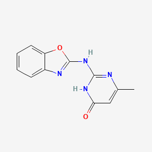 B1384135 2-(2-Benzoxazolylamino)-6-methylpyrimidin-4(3H)-one CAS No. 86328-33-8