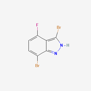 molecular formula C7H3Br2FN2 B13841366 3,7-dibromo-4-fluoro-2H-indazole 