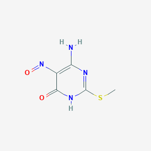molecular formula C5H6N4O2S B1384137 4-Amino-6-hydroxy-2-methylthio-5-nitrosopyrimidine CAS No. 43005-49-8