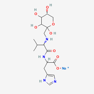 molecular formula C17H27N4NaO8 B13841397 Fructose Val-His Sodium Salt (Mixture of Diastereomers) 