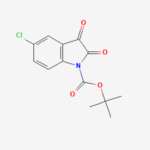 molecular formula C13H12ClNO4 B13841429 Tert-butyl 5-chloro-2,3-dioxoindole-1-carboxylate 