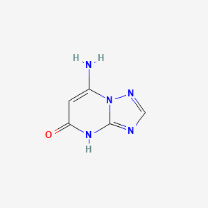 molecular formula C5H5N5O B1384146 s-三唑并(1,5-a)嘧啶-5(4H)-酮，7-氨基- CAS No. 35186-69-7