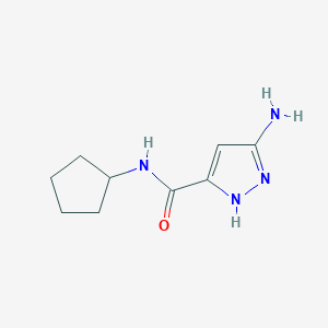 3-amino-N-cyclopentyl-1H-pyrazole-5-carboxamide