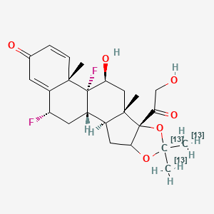 (1S,2S,8S,9S,11S,12R,13S,19S)-12,19-difluoro-11-hydroxy-8-(2-hydroxyacetyl)-9,13-dimethyl-6,6-di((113C)methyl)-5,7-dioxapentacyclo[10.8.0.02,9.04,8.013,18]icosa-14,17-dien-16-one