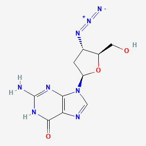 molecular formula C10H12N8O3 B1384153 3'-叠氮-2',3'-二脱氧鸟苷 CAS No. 66323-46-4