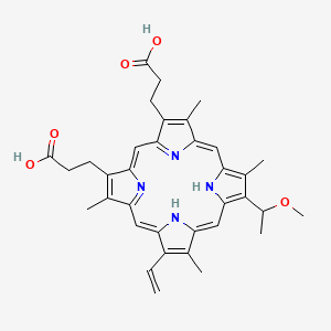 3-[18-(2-Carboxyethyl)-13-ethenyl-8-(1-methoxyethyl)-3,7,12,17-tetramethyl-22,23-dihydroporphyrin-2-yl]propanoic acid