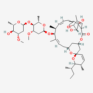 (1'R,2R,3S,4'S,6S,8'R,10'E,12'S,13'S,14'E,20'R,21'R,24'S)-2-[(2S)-butan-2-yl]-21',24'-dihydroxy-12'-[(2R,4S,5S,6S)-5-[(2S,4S,5S,6S)-5-hydroxy-4-methoxy-6-methyloxan-2-yl]oxy-4-methoxy-6-methyloxan-2-yl]oxy-3,11',13',22'-tetramethylspiro[2,3-dihydropyran-6,6'-3,7,19-trioxatetracyclo[15.6.1.14,8.020,24]pentacosa-10,14,16,22-tetraene]-2'-one