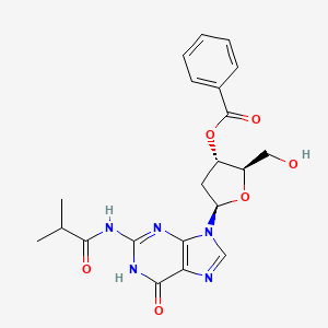 molecular formula C21H23N5O6 B1384173 2'-脱氧-N-(2-甲基-1-氧代丙基)鸟苷3'-苯甲酸酯 CAS No. 63660-23-1