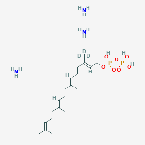 azane;phosphono [(2E,6E,10E)-7,11,15-trimethyl-3-(trideuteriomethyl)hexadeca-2,6,10,14-tetraenyl] hydrogen phosphate