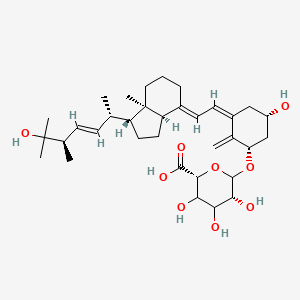 (2R,5R)-6-[(1S,3Z,5S)-3-[(2E)-2-[(1R,3aR,7aR)-1-[(E,2S,5R)-6-hydroxy-5,6-dimethylhept-3-en-2-yl]-7a-methyl-2,3,3a,5,6,7-hexahydro-1H-inden-4-ylidene]ethylidene]-5-hydroxy-2-methylidenecyclohexyl]oxy-3,4,5-trihydroxyoxane-2-carboxylic acid