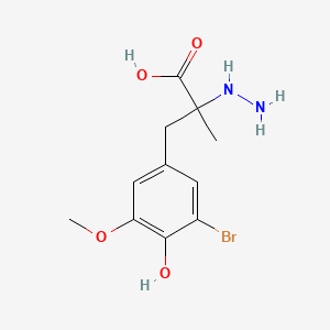 3-(3-Bromo-4-hydroxy-5-methoxyphenyl)-2-hydrazinyl-2-methylpropanoic Acid