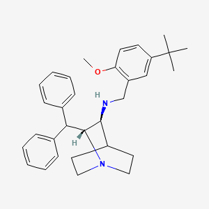 (2R,3S)-2-Benzhydryl-N-[(5-tert-butyl-2-methoxyphenyl)methyl]quinuclidin-3-amine