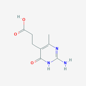 B1384182 3-(2-Amino-4-methyl-6-oxo-1,6-dihydropyrimidin-5-yl)propanoic acid CAS No. 90091-19-3