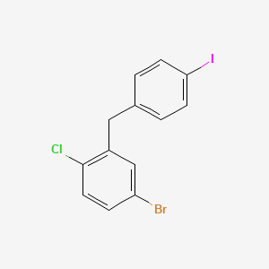 4-Bromo-1-chloro-2-[(4-iodophenyl)methyl]benzene