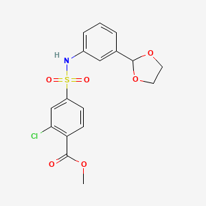 Methyl 2-chloro-4-[[3-(1,3-dioxolan-2-yl)phenyl]sulfamoyl]benzoate