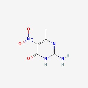 B1384196 2-Amino-6-methyl-5-nitro-3H-pyrimidin-4-one CAS No. 4214-85-1