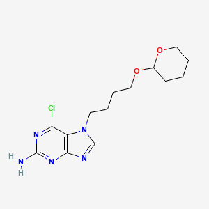 6-Chloro-7-(4-((tetrahydro-2H-pyran-2-yl)oxy)butyl)-7H-purin-2-amine