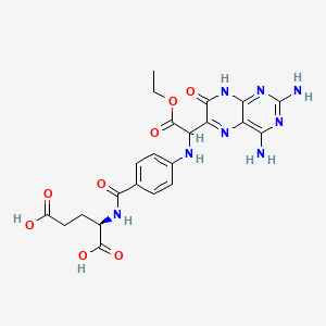 (2R)-2-[[4-[[1-(2,4-diamino-7-oxo-8H-pteridin-6-yl)-2-ethoxy-2-oxoethyl]amino]benzoyl]amino]pentanedioic acid