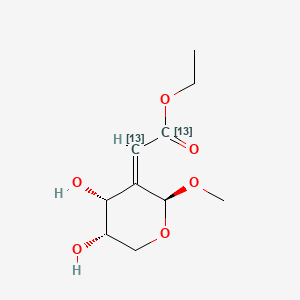 molecular formula C10H16O6 B13841996 ethyl (2Z)-2-[(2S,4R,5S)-4,5-dihydroxy-2-methoxyoxan-3-ylidene]acetate 