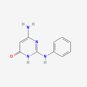 molecular formula C10H10N4O B1384200 6-氨基-2-苯胺基嘧啶-4(3H)-酮 CAS No. 103041-17-4