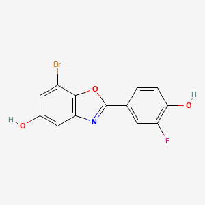 molecular formula C13H7BrFNO3 B1384210 7-溴-2-(3-氟-4-羟基苯基)-1,3-苯并噁唑-5-醇 CAS No. 544704-73-6