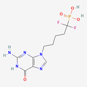 B1384211 9-(5,5-Difluoro-5-phosphonopentyl)guanine CAS No. 130434-88-7