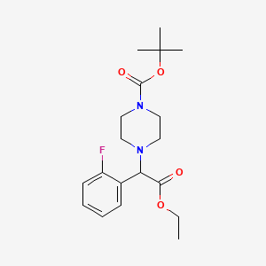 Tert-butyl 4-(2-ethoxy-1-(2-fluorophenyl)-2-oxoethyl)piperazine-1-carboxylate