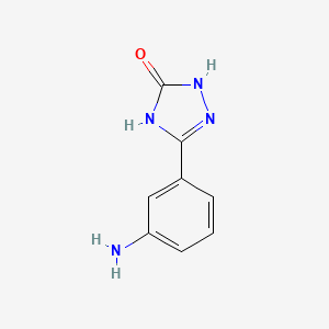 molecular formula C8H8N4O B1384214 5-(3-氨基苯基)-2,3-二氢-1H-1,2,4-三唑-3-酮 CAS No. 842129-12-8