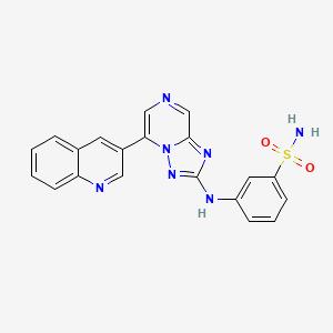 3-[(5-Quinolin-3-yl-[1,2,4]triazolo[1,5-a]pyrazin-2-yl)amino]benzenesulfonamide