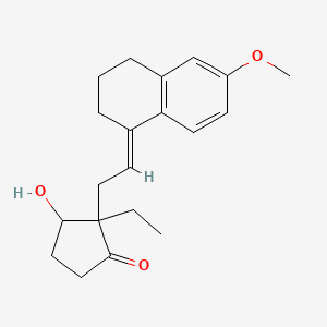 molecular formula C20H26O3 B13842182 (+/-)-13-Ethyl-17alpha-hydroxy-3-methoxy-8,14-secogona-1,3,5(10),9(11)-tetraen-14-one 